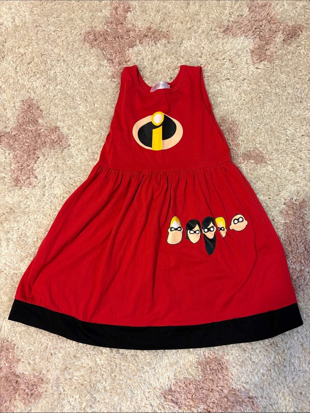 Girls Red The Incredibles Dress with Icon Logo